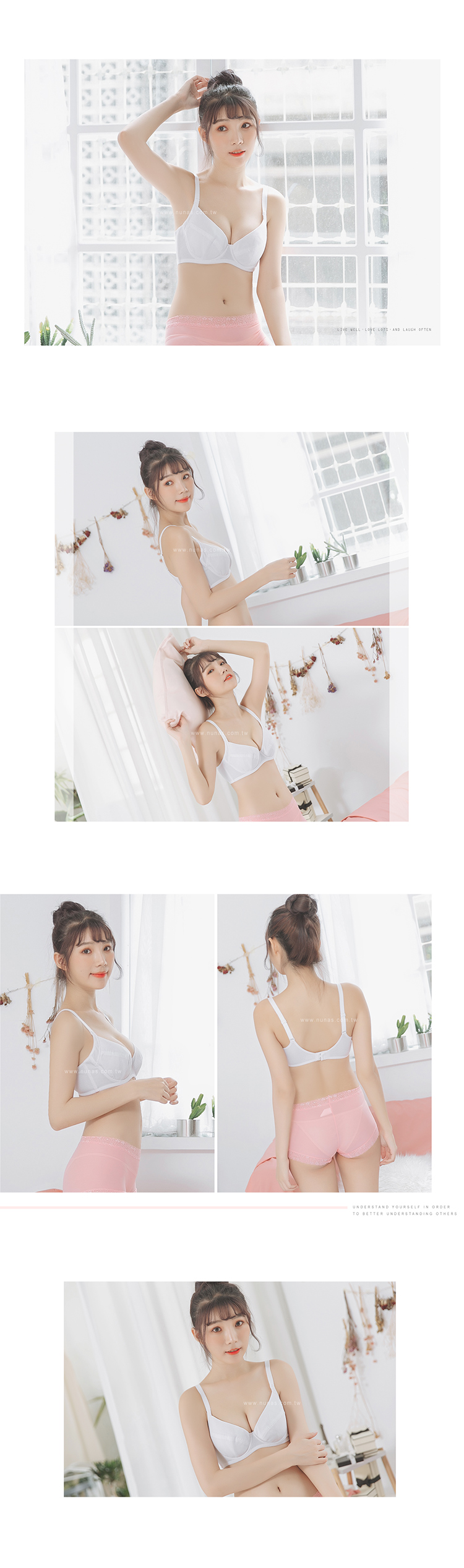 【露娜斯】透氣舒適洞洞布青少女內衣【粉/白】台灣製U1317